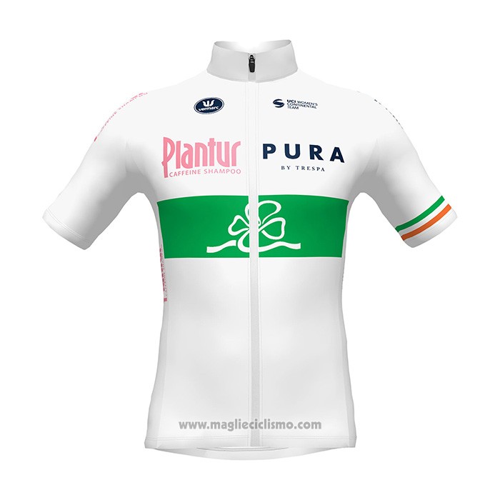 2022 Abbigliamento Ciclismo Plantur Pura Bianco Manica Corta e Salopette